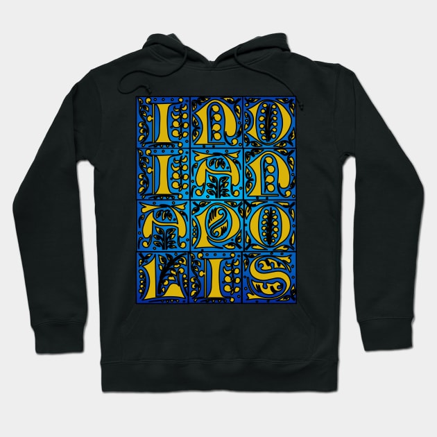 Indianapolis deco block Hoodie by MadmanDesigns